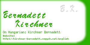 bernadett kirchner business card